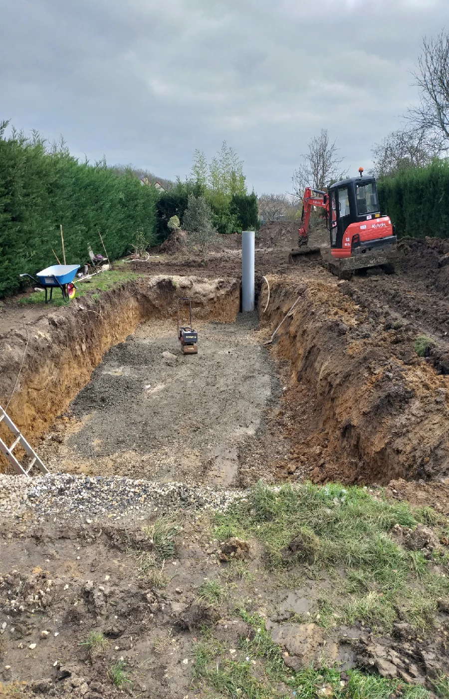 Accès chantier enrochement